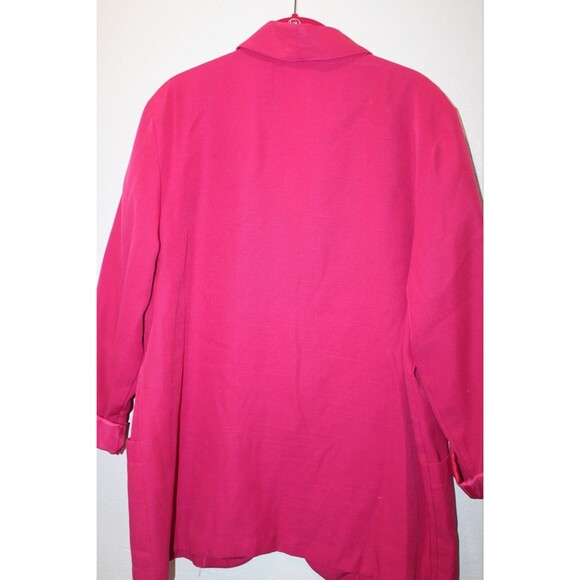 Vintage Requirements Womens Blazer Jacket Linen Blend Pink Size 14 - Picture 6 of 7